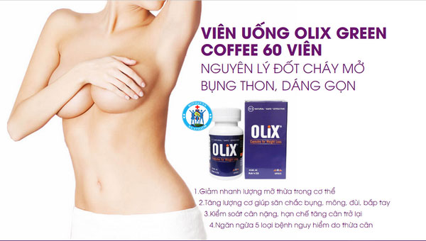  Viên uống hỗ trợ giảm cân Green Coffee Olix 60 viên